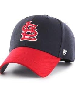 St. Louis Cardinals 47 Brand MVP Navy Red Adjustable Hat