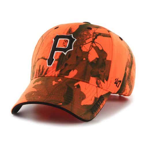 Pittsburgh Pirates 47 Brand Blaze Orange Realtree Frost Adjustable Hat