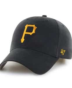 Pittsburgh Pirates KIDS 47 Brand Black MVP Adjustable Hat