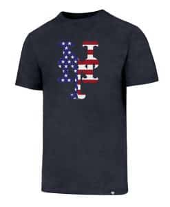 New York Mets Men’s 47 Brand Red White & Blue Club T-Shirt Tee