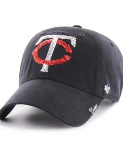 Minnesota Twins Women's 47 Brand Sparkle Navy Clean Up Hat