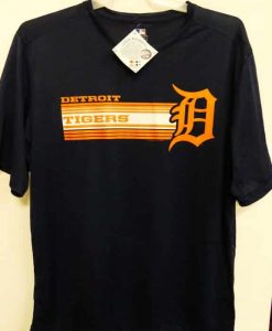 Detroit Tigers Navy Laser D Logo T-Shirt Tee