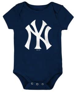 New York Yankees Baby Navy Blue White Logo Onesie Creeper