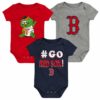 Boston Red Sox Baby 3 Pack Navy Red Onesie Creeper Set