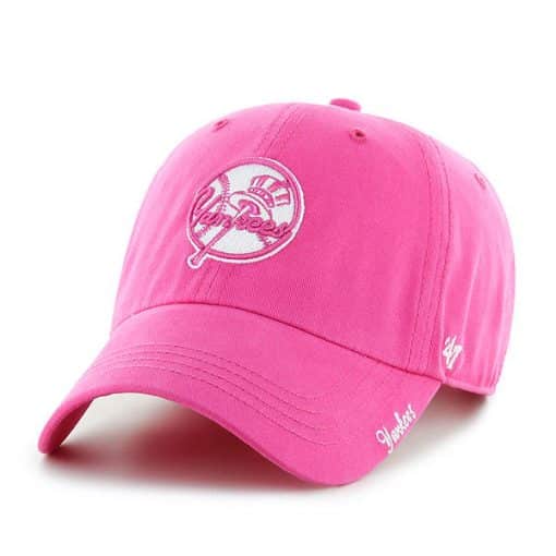 New York Yankees Women's 47 Brand Classic Pink Miata Clean Up Adjustable Hat