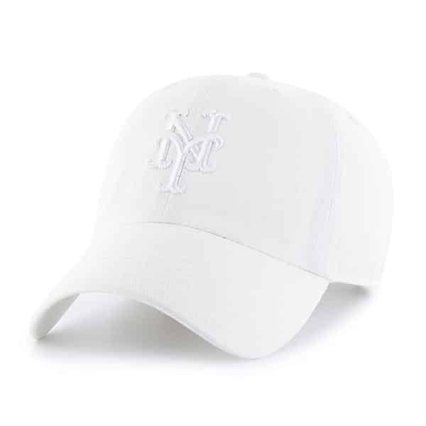 white mets hat