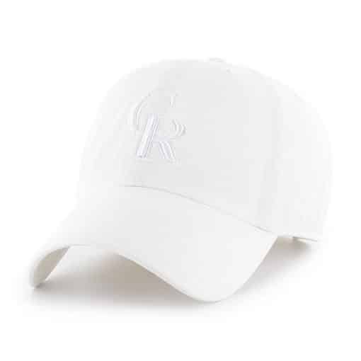 Colorado Rockies 47 Brand All White Clean Up Adjustable Hat