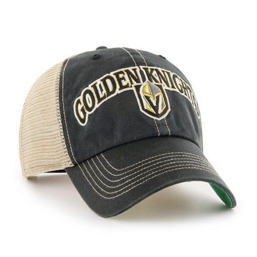 Vegas Golden Knights 47 Brand Tuscaloosa Vintage Black Clean Up Adjustable Hat