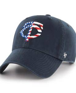 Minnesota Twins Red White & Blue 47 Brand Navy Clean Up Adjustable Hat
