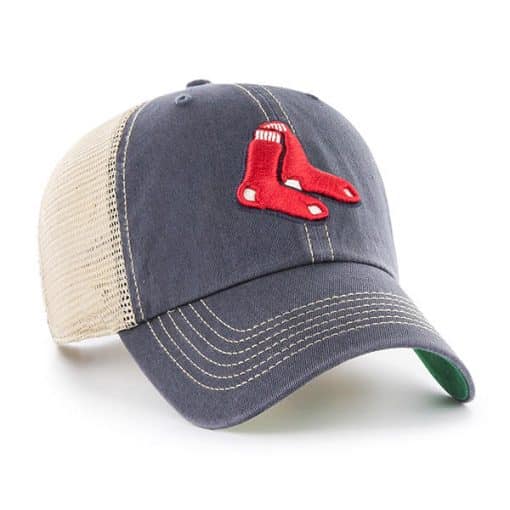 Boston Red Sox 47 Brand Trawler Vintage Navy Classic Clean Up Adjustable Hat