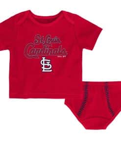 St. Louis Cardinals Baby Red 2 Piece Tee & Bloomer