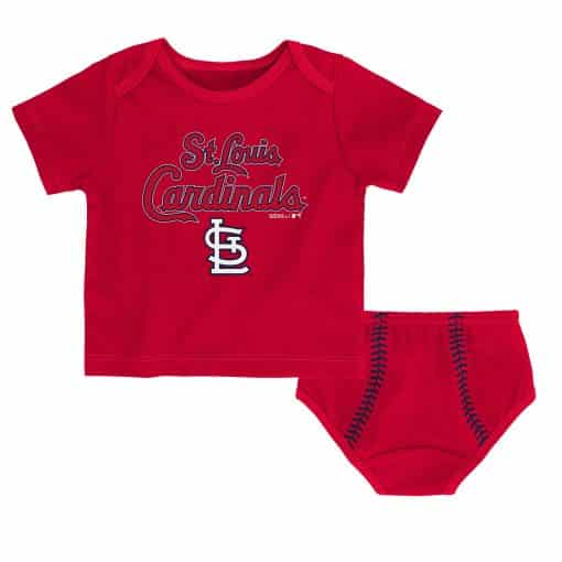 St. Louis Cardinals Baby Red 2 Piece Tee & Bloomer