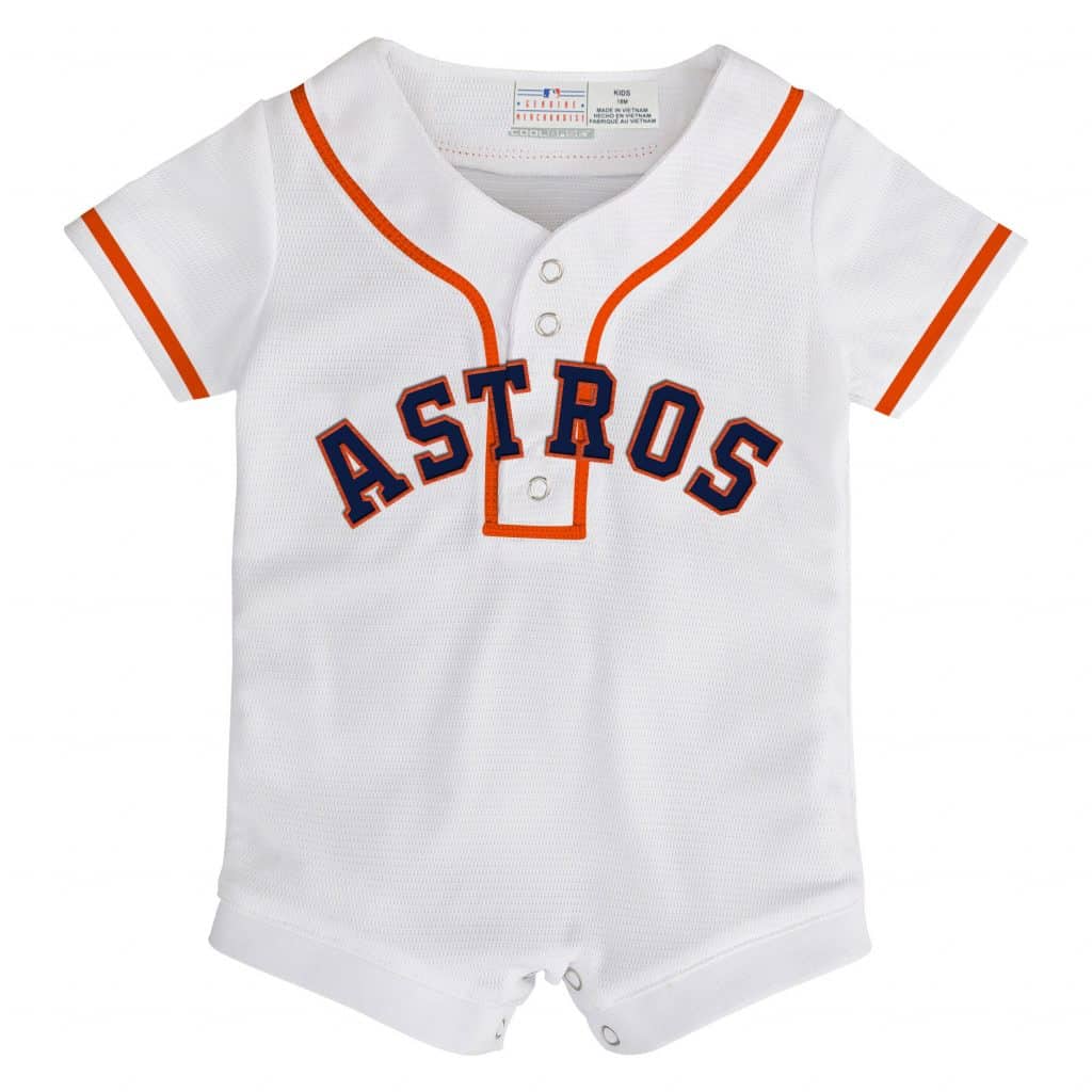 Houston Astros Baby White Button Up 