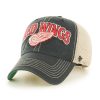 Detroit Red Wings 47 Brand Vintage Black Tuscaloosa Clean Up Mesh Adjustable Hat