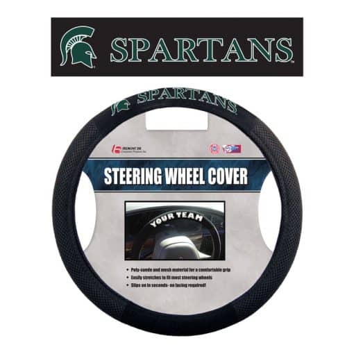Michigan State Spartans Mesh Black Steering Wheel Cover