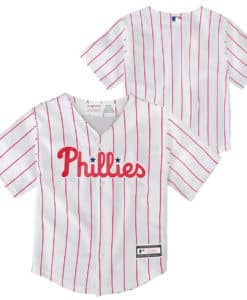 Philadelphia Phillies Baby White Home Pinstriped Jersey