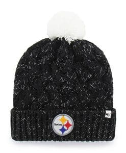 Pittsburgh Steelers Women's 47 Brand Black Fiona Cuff Knit Hat