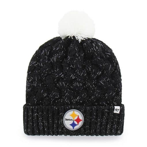 Pittsburgh Steelers Women's 47 Brand Black Fiona Cuff Knit Hat