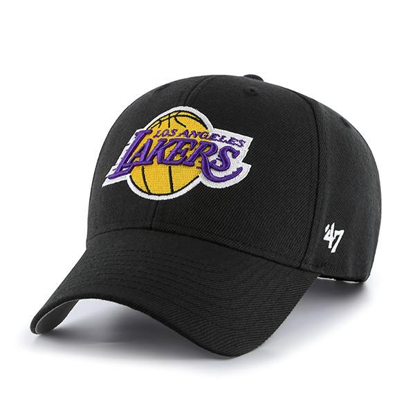 Los Angeles Lakers 47 Brand Black MVP Adjustable Hat - Detroit Game Gear