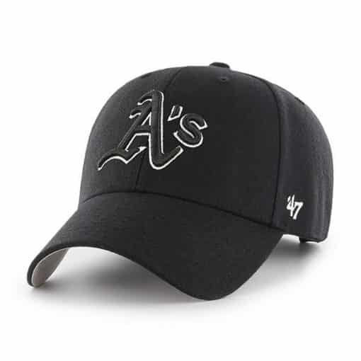 Oakland Athletics 47 Brand Black MVP Adjustable Hat