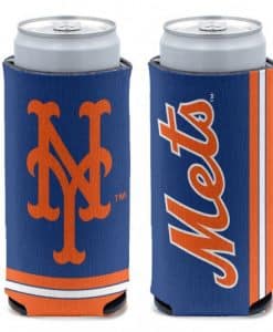 New York Mets 12 oz Blue Slim Can Koozie Holder