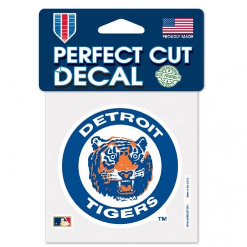 Detroit Tigers 4x4 Perfect Cut Color Decal - Cooperstown