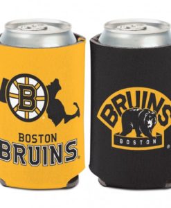 Boston Bruins 12 oz Black Yellow Massachusetts Can Koozie Holder