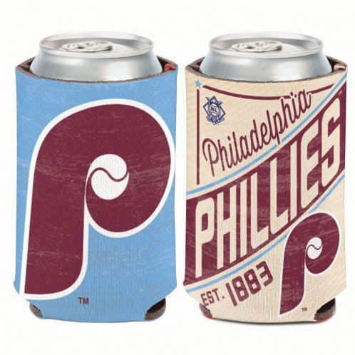 Philadelphia Phillies 12 oz Blue Maroon Cooperstown Can Koozie Holder