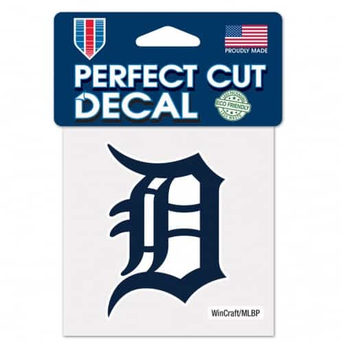 Detroit Tigers 4x4 Perfect Cut Color Blue Decal
