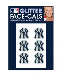New York Yankees 6 Pack Glitter Tattoos