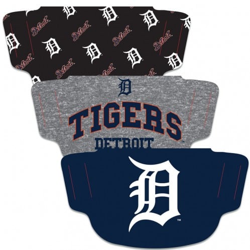 Detroit Tigers Mask Face Cover 3 Pack
