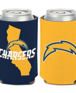 Los Angeles Chargers 12 oz Navy Yellow California Can Koozie Holder