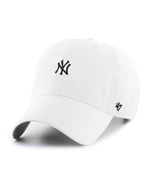 New York Yankees YOUTH 47 Brand White Base Runner Clean Up Adjustable Hat