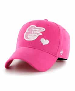 Baltimore Orioles KIDS Girls 47 Brand Pink Sugar Sweet MVP Adjustable Hat