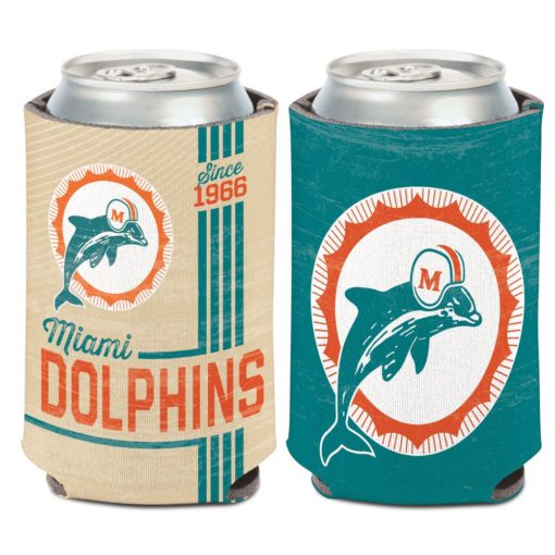 Miami Dolphins Vintage Aqua 12oz Can Koozie Holder