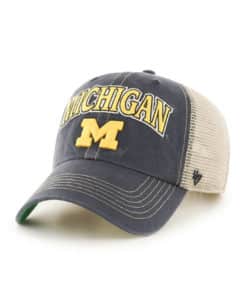 Michigan Wolverines 47 Brand Vintage Navy Tuscaloosa Clean Up Mesh Snapback Hat