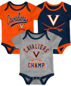 Virginia Cavaliers Baby 3 Piece Champ Onesie Creeper Set