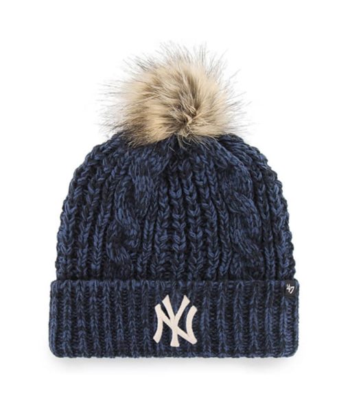 New York Yankees Women's 47 Brand Navy Meeko Cuff Knit Hat