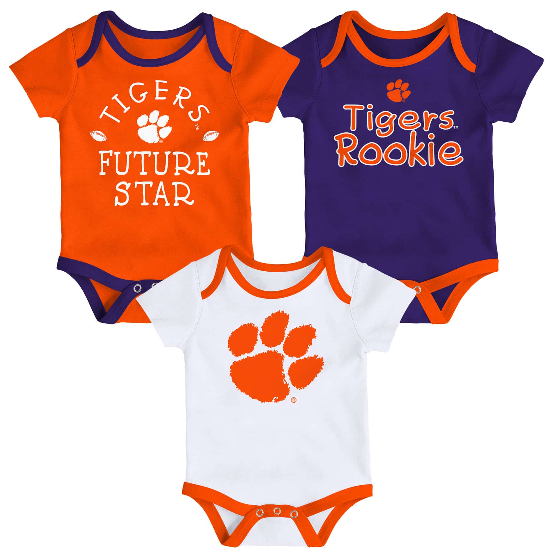 Outerstuff Boise State Broncos Infant Rookie Boise State 3 Pack Creeper Set 