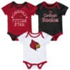 Louisville Cardinals Baby 3 Pack Future Star Onesie Creeper Set