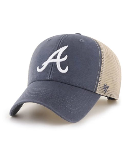 Atlanta Braves 47 Brand Vintage Navy MVP Mesh Snapback Hat