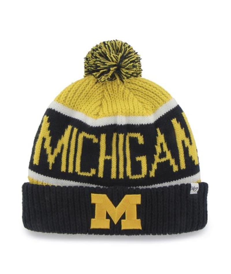 Michigan Wolverines 47 Brand Yellow Calgary Cuff Knit Hat Detroit