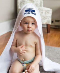 Los Angeles Dodgers All Pro White Baby Hooded Towel