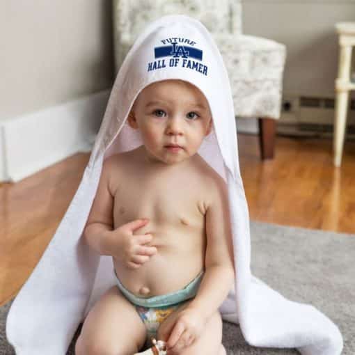 Los Angeles Dodgers All Pro White Baby Hooded Towel