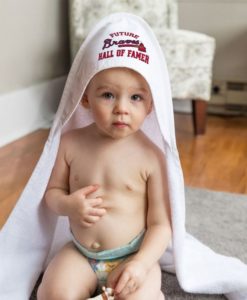 Atlanta Braves All Pro White Baby Hooded Towel