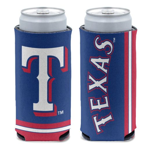 Texas Rangers 12 oz Blue Slim Can Cooler Holder