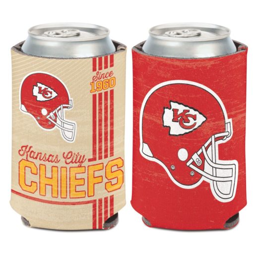 Kansas City Chiefs 12 oz Red White Vintage Can Cooler Holder