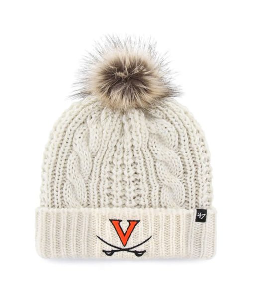Virginia Cavaliers Women's 47 Brand White Cream Meeko Cuff Knit Hat