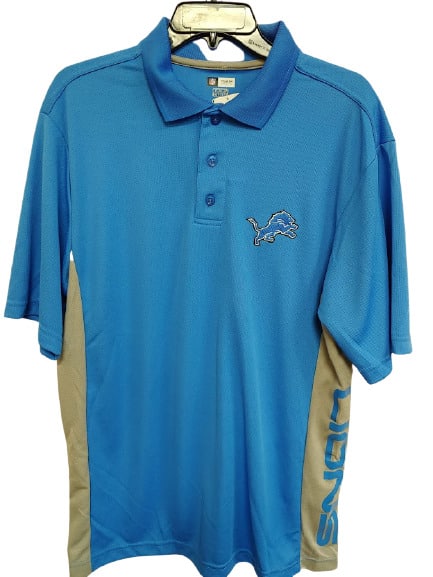 Detroit Lions Men's Blue Raz Logo TX3 Cool Polo Shirt
