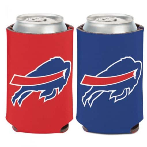 Buffalo Bills 12 oz Logo Blue Red Can Cooler Holder